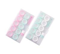 BESTYASH 2 Set Astuccio Caso portatile caso oculare caso di contatto di viaggio contenitore custodia di contatto portatile portacasse Caso di viaggio cassa colorata occhio pp Verde chiaro
