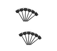 BESTYASH 2 Set Visiera Di Visione Test Per Optometria Vista Occhio Occlusore Oculare Portatile in Plastica Nera Occlusore Oculare Portatile Nero Pp Black 6 Pezzi*2