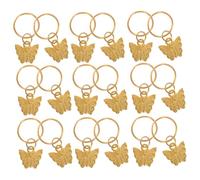 BESTYASH 20pezzi Accessori per Capelli per Trecce Farfalla Ciondoli per Dreadlock Dorati Anelli per Capelli Perline Gioielli per Trecce per Donne e Ragazze