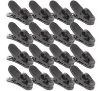 BESTYASH 20pezzi Clip per Microfono da Risvolto in Abs Clip Robuste per Lavalier Mic Accessori Microfono per Discorsi e Performance Nero