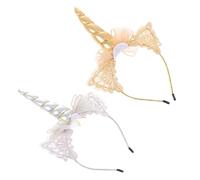 BESTYASH 2pezzi Cerchietti Forma di Unicorno Copricapo Unico e Chic Accessorio per Feste Creativo Cerchietti per Capelli Speciali per Spettacoli e Compleanni