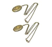 BESTYASH 2pezzi Collana Pendente Locket Decorativa Bronzo Vintage Per Donne Di Ciondolo Oval Per Foto Commemorative Con Catena Gioielli Sentimentali e Religiosi