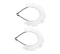 BESTYASH 2pezzi Fascia in Pizzo Bianca Per Capelli Cerchietto Da Principessa Lolita Per Cosplay Copricapo Vintage Da Cameriera Per Halloween Festa Del Tè
