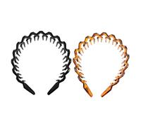 BESTYASH 2Pezzi Fascia Zig Ondulata Cerchietto con Denti per Donne Accessori Chic e Glamour per Speciali e