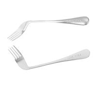 BESTYASH 2pezzi Fork Curved Practical Auxiliary Forks for Disabled Easy-to-use Tableware Food Feeding Aids for Elderly