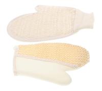 BESTYASH 2pezzi Guanti da Bagno Esfolianti in Sisal per Scrub Corpo per Doccia e Spa Copertura Totale