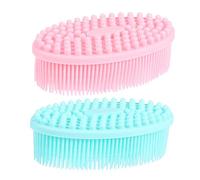 BESTYASH 2pezzi Spazzola Per Corpo in Silicone Massaggiante Scrub Per Corpo e Doccia Rimuove Cellule Morte Stimola Circolazione