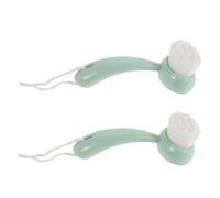 BESTYASH 2pezzi Spazzola Per Pulizia Del Manuale Con Setole Morbide Per Rimozione Punti e Esfoliazione Con Manico Per Casa e Viaggio