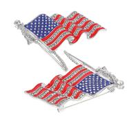 BESTYASH 2pezzi Spilla Patriottica Usa Per Abbigliamento Per e Memorial Day Accessori Per Scialli e