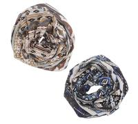 BESTYASH 2pezzi Turbante da Notte in Raso per Donna Cappello Chemioterapico Design Etnico Copricapo Morbido e Traspirante per Pazienti Oncologiche Berretto Versatile Adatto Varie Acconciatu