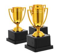 BESTYASH 3 Pezzi Coppe Trofei in Plastica Oro per Premiazioni Studenti, Leggere ed Eleganti, per Eventi Sportivi e Giochi di Classe Riutilizzabile