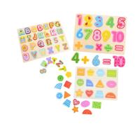 BESTYASH 3 Pezzi Educativo con e Forme Tavoletta Ergonomica per Bambine Età Prescolare Didattico per Sviluppo Cognitivo e Coordinazione Manuale