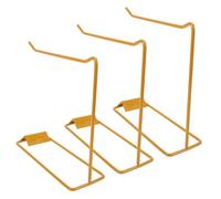 BESTYASH 3 pezzi Espositore per Unghie in Ferro Dorato con Supporto per Carte Campione Smalti Gel Manicure Stand Professionale per Esposizione Colori Unghie Elegante e Resistente