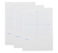 BESTYASH 3 Pezzi Quaderno di Carta Millimetrata per Matematica, Blocco Note Coordinate Xy, Bianco, Carta, per Aula e Compiti, Studenti e Insegnanti