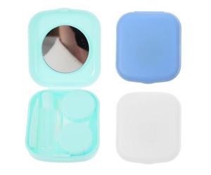 BESTYASH 3 set Contenitori Porta Compatti con e Pinzette Custodie Porta Piccole per Organizzazione e Conservazione Igienica