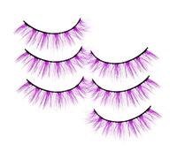 BESTYASH 3paia Ciglia Finte Colorate Ciglia Artistiche Accessori Per Realizzati in Finto Leggeri e Sicuri Per Donne e Speciali Come Halloween e Feste
