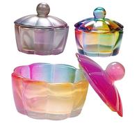 BESTYASH 3pezzi Ciotola Per Unghie in Vetro Trasparente Tazza Per Manicure Ciotola Decorativa Per Monomeri Accessorio Per Nail Art Tazza Per Miscelazione