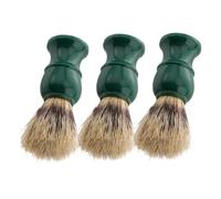 BESTYASH 3pezzi Pennello da Barba per Uomo Manico in Legno Applicatore di Crema da Barba Portatile e Rasatura Confortevole