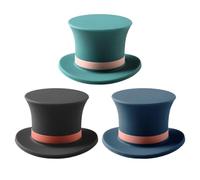 BESTYASH 3pezzi Tappo per Bottiglia di Vino in Silicone Tappo Forma di Cappello per Imbottigliare Sigillante per Vino e Birra Verde Nero Blu Scuro