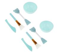 BESTYASH 3sets Strumenti per Maschere Viso Pennello in Silicone Doppia Testa per Applicare Maschere Viso Ciotole per Miscelare Kit di Strumenti per Cura