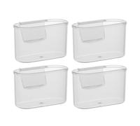 BESTYASH 4 pezzi frigorifero porta laterale scatola portaoggetti in polipropilene durevole compatto e salvaspazio, design sospeso per un uso ottimale delle superfici verticali come supporto per