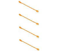 BESTYASH 4 Pezzi grattaschiena manuale anziani per calzascarpe da viaggio da scarpe attrezzo strumento di massaggio in plastica grattaschiena domestico pp Orange