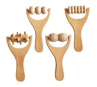 BESTYASH 4 Pezzi Massaggiatore Ergonomico per Corpo e Piedi per Schiena e Spalle Utensili per Manuale Naturale Massaggiatore Portatile e Leggero