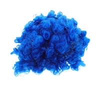 BESTYASH 4 pezzi Parrucca Afro Riccia Blu per Festa Disco Anni Parrucca Clown Divertente per Halloween Carnevale Cosplay e Costume