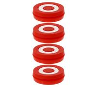BESTYASH 4 Pezzi Smorzatore di Vibrazioni in Silicone Rosso | Riduce il Rumore delle Corde, Migliora il Controllo, Motivo a Bersaglio per Allenamento e Pratica