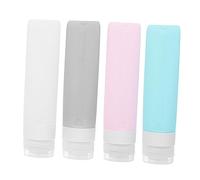 BESTYASH 4pezzi Contenitori Da Viaggio Per Articoli Da Toeletta Di Dispenser in Silicone Riutilizzabili Bottiglie Vuote Portaoggetti Portatile Per Cosmetici