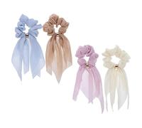 BESTYASH 4pezzi Elastici per Capelli Fiocco Nastri per Capelli Fiocco Accessori per Elastici per Coda di Cavallo Nastri per Annodato Accessori per Vintage