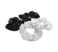 BESTYASH 4pezzi Elastici Per Capelli Paillettes Scrunchies Per Capelli Ricci Elastici Per Coda Di Cavallo Natalizi Scrunchies Glitter Per Feste Club Danza Palestra