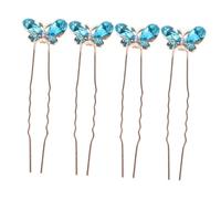 BESTYASH 4pezzi Forcine Farfalla Strass Forma di U per Donne Accessori per Chignon Fermagli per Capelli da Sposa Accessori per Capelli per Adolescenti Design alla Moda e Leggero