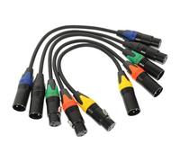 BESTYASH 5 Pezzi Cavo Microfono Xlr Maschio Femmina per Palco e Studio | Rame Raffinato, Rivestimento PVC Intrecciato, Gestione Ordinata dei Cavi, per Mixer, Altoparlanti Pa e Colore Casuale