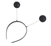 BESTYASH 5 Pezzi Fascia per la palla in schiuma in polvere lux hair charms Decorazione unique hair jewelry adorn con copricapo a forma di palla cerchietto per plastica Black
