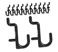 BESTYASH 50 pezzi Ganci J per Pannelli Forati in Materiale Antiruggine Facili da Installare Foratura Kit Accessori Pegboard per Organizzazione Garage e Officina