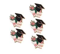 BESTYASH 5pezzi Spilla Laurea Elegante Metallo Con Cappello Di Laurea Di Regali e Decorazioni Per Festeggiamenti Accademici