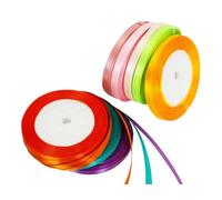 BESTYASH 8 Nastri per Palloncini da 6 MM in Raso Colorati Assortiti Nastri Arricciati per Feste Decorazioni Regalo Bouquet e Matrimoni Accessori Fai da Te per Eventi e Celebrazioni