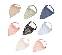 BESTYASH 8 Pezzi Fascia per Elastici con Stampa Fiori e Triangolo Sciarpa per Donne e Ragazze e Traspirante Accessorio Versatile per Occasione