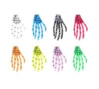 BESTYASH 8 Pezzi Mollettoni per Halloween per Chioma a Forma di Mano Scheletro Creativa Accessori Decorativi in Plastica e Acciaio Inox, Clip alla Moda e Vistose per Adulti