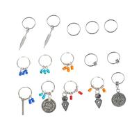 BESTYASH Accessori per Dreadlock e Trecce 15 Pezzi Set Anelli per Chioma Decorazioni Chic senza Attrezzi per Acconciature Fai da Te Feste e Vita Quotidiana