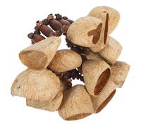 BESTYASH Accessorio Artigianale Leggero Braccialetto Tamburo Africano Suono Chiaro e Vibrante Strumento Percussione Portatile Gusci di Noce Naturali per Sessioni Tribali All'aperto