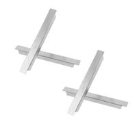 BESTYASH Acciaio Inox Barra di Supporto per Vassoio Buffet 4 Pezzi | Sistemi di Guide Metalliche e Tavolo Vapore, Finitura Spazzolata, Uso Catering e Vetrine Aperte