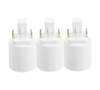 BESTYASH Adattatore Per Spina Lampadina G24q a E27 3 Pezzi, Convertitore Portalampada a Vite Resistente Al Calore, Base 4 Pin Per Lampadine Led Uso Residenziale e Commerciale