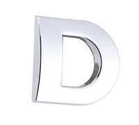 BESTYASH Adesivo Auto Lettera D Argento Metallizzato Distintivo Decorativo Resistente Allacqua Facile da Applicare e Rimuovere Personalizzazione Auto