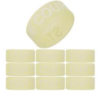 BESTYASH Anelli per Bacchette Batteria e Funzione Promemoria 10 Pezzi in Silicone Giallo Effetto Luminoso per Pratica Musicale e Performance