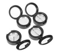 BESTYASH Astuccio per Ombretti Vuoto Nero in Plastica Multi-griglia Leggero 4 Pezzi per Trucco On-the-go e DIY Lipstick