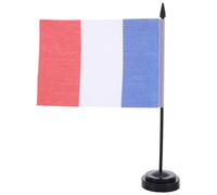 BESTYASH Bandiera da Tavolo con Base Stabile in Plastico e Poliestere 10 Pezzi Francese Design Elegante e Moderno per Uffici e Istituzioni Governative