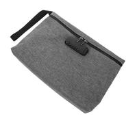 BESTYASH Borsa Sicurezza Serratura Combinazione Per Contanti Documenti e Valuables Per Colore Grigio