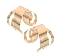 BESTYASH Bracciale Punk Irregolare Fascia Larga Aperto Design Francese Minimalista Regolabile e in Resistente ed Espressivo